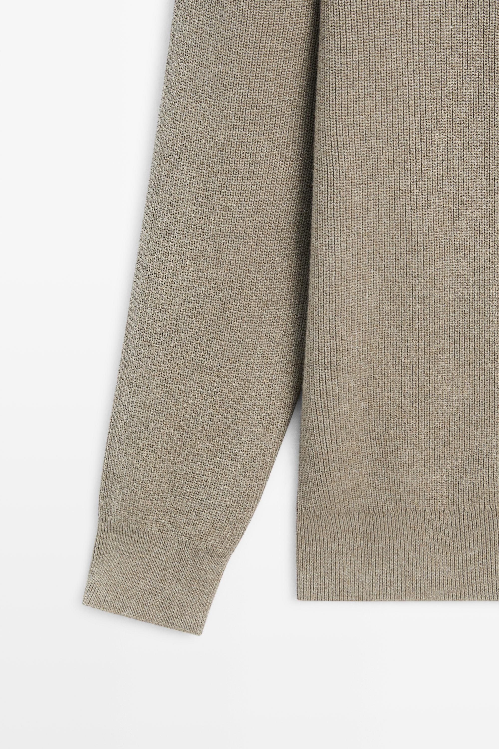 100% cotton ribbed knit cardigan